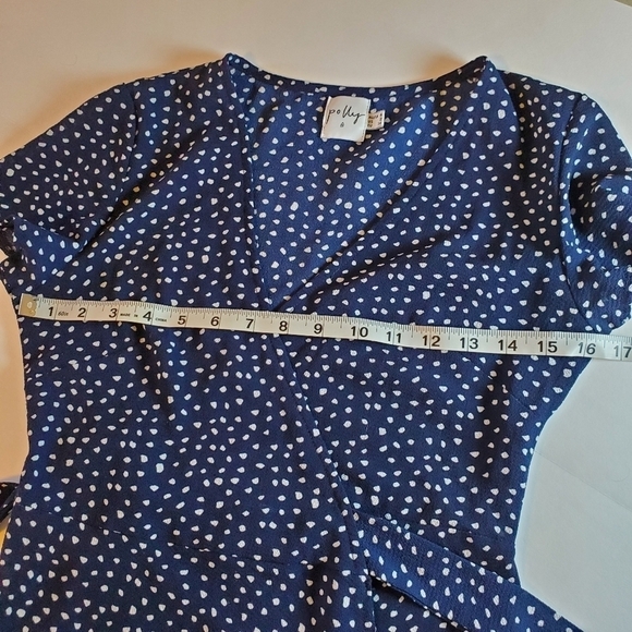 Vintage Princess Polly Polka Dot Wrap Dress Sz 2 - Picture 7 of 13